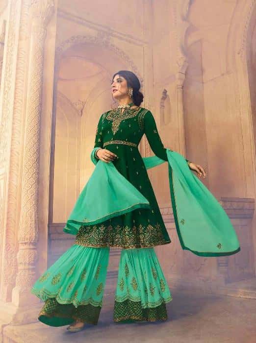 Fiona Kritika Heavy Lehenga Vol 2 Satin Georgette Sharara Style Party Wear Suit Collection