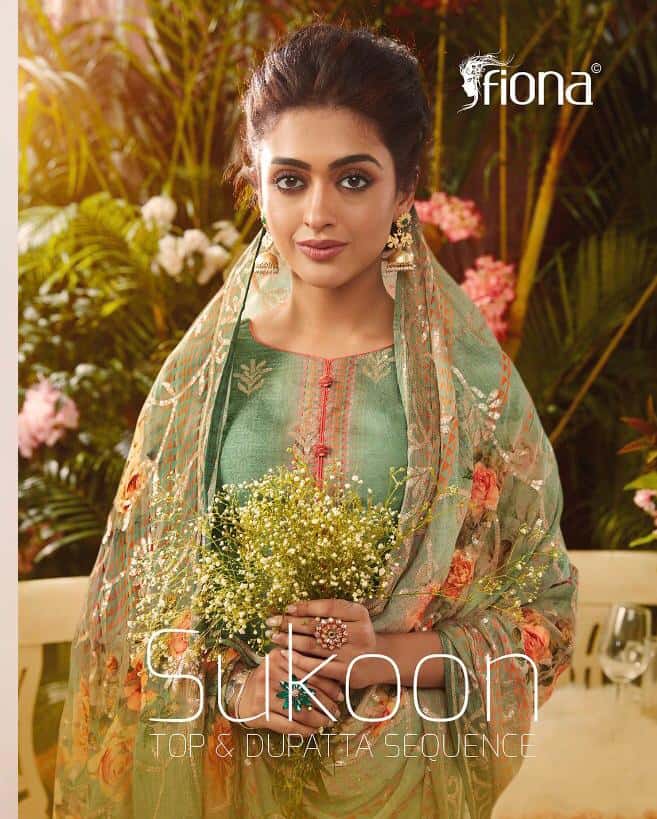 Fiona Sukoon Maslin Digital Print Designer Party Wear Salwar Suit