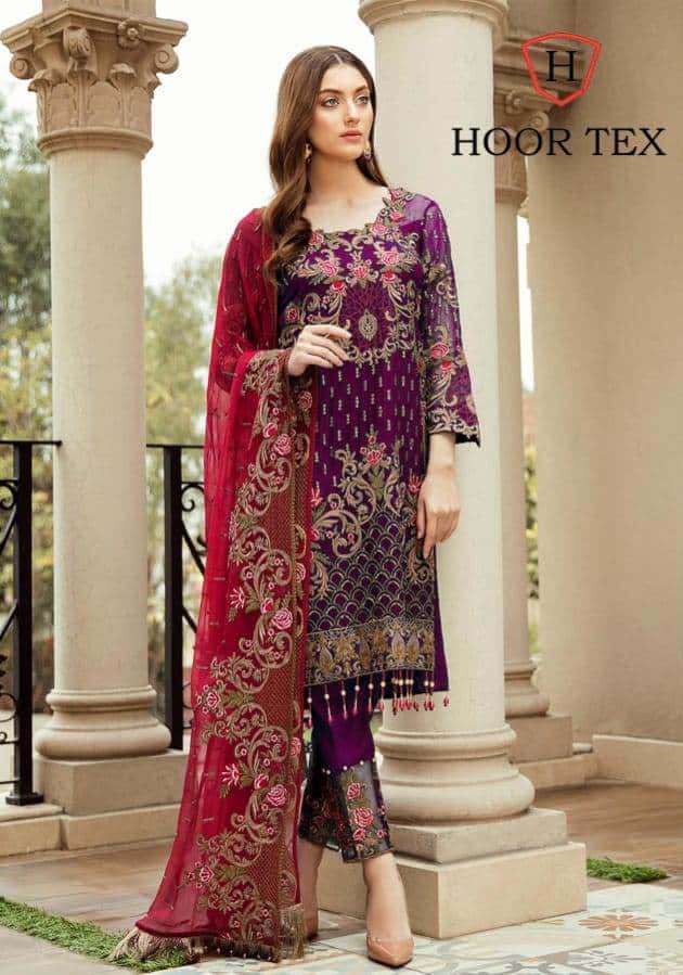 Hoor Tex Nafiya Vol 5 Heavy Georgette Pakistani Suit Catlog Collection