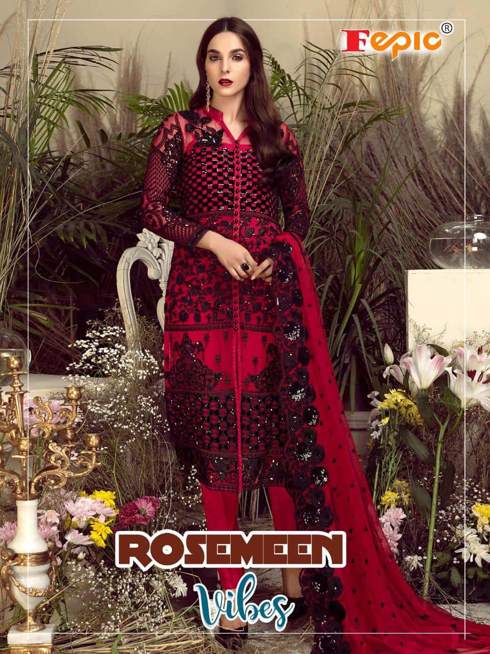 Fepic Rosemeen Vibes Georgette Net Pakistani Salwar Kameez Wholesale Catalog (6 Design)