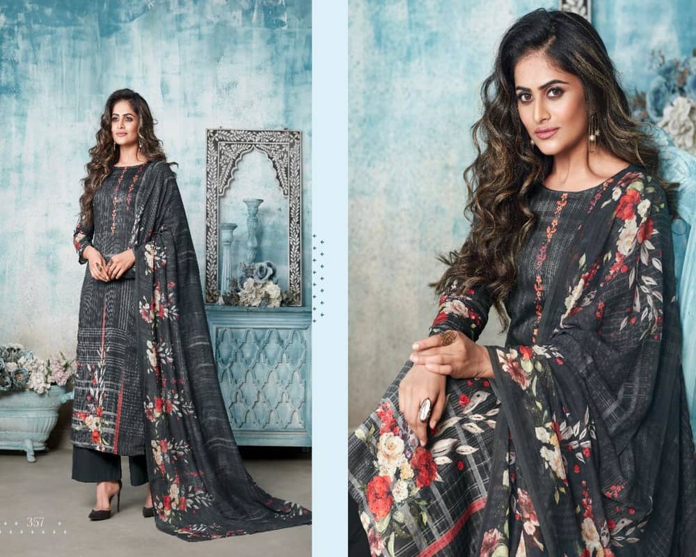Nirukht Present Panache By Sahiba Cotton Satin Casual Stylish Suits Wholesale Catalog