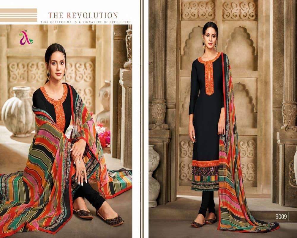 Angroop Plus Dairy Milk Vol 33 Chanderi Cotton Formal Wear Dress Materials Wholesale Catalog