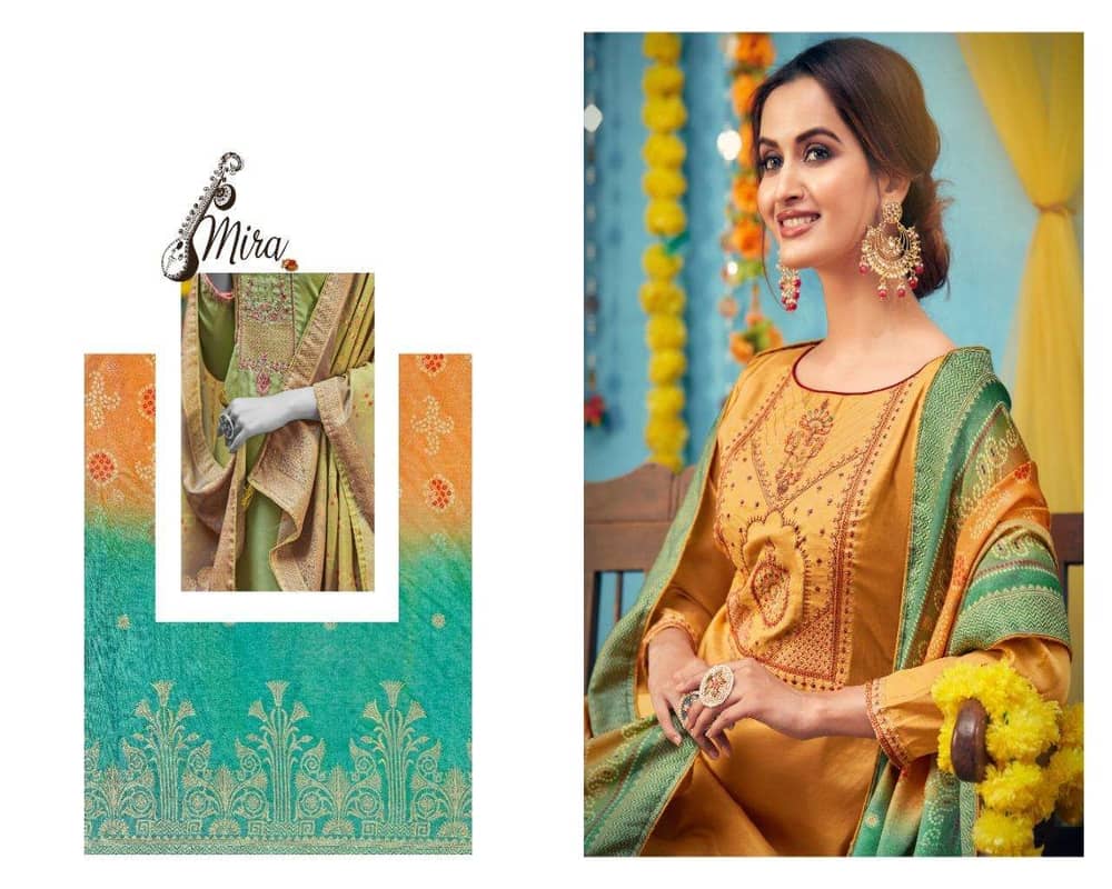 Nishant Fashion Bandhej Silk Fabulous Women Salwar Kameez Collection Wholesale Catalog