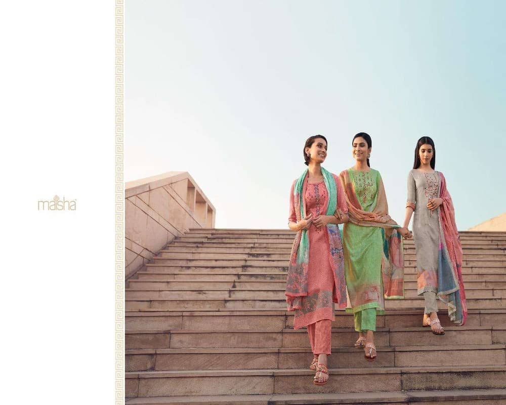 Kashika By Maskeen Cotton Full Stitch Designer Salwar Suits