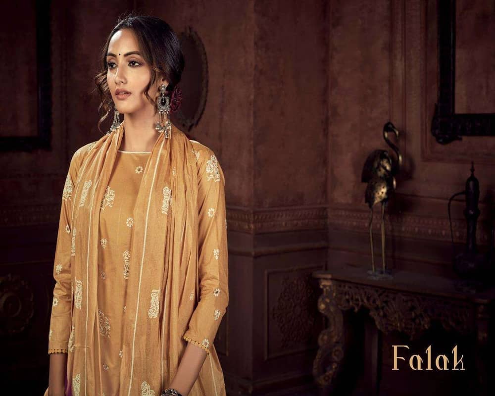 Falak By Sargam Lawn Foil Print Hand Work Suits Wholesale Catalog