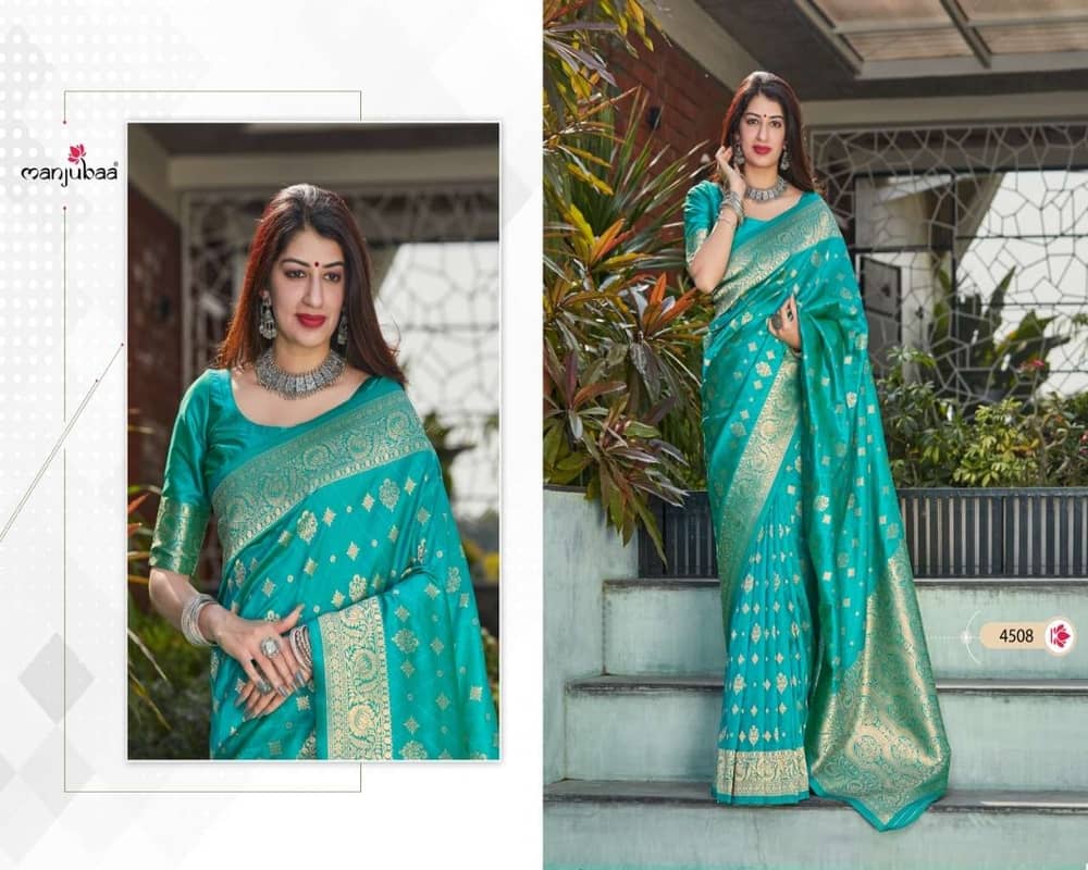 Maahi Silk By Manjubaa 4501-4508 Series Silk Traditional Wear Fancy Saree