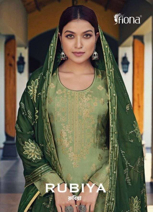 Rubiya By Fiona Pure Dola Jacquard Exclusive Fancy Salwar Kameez