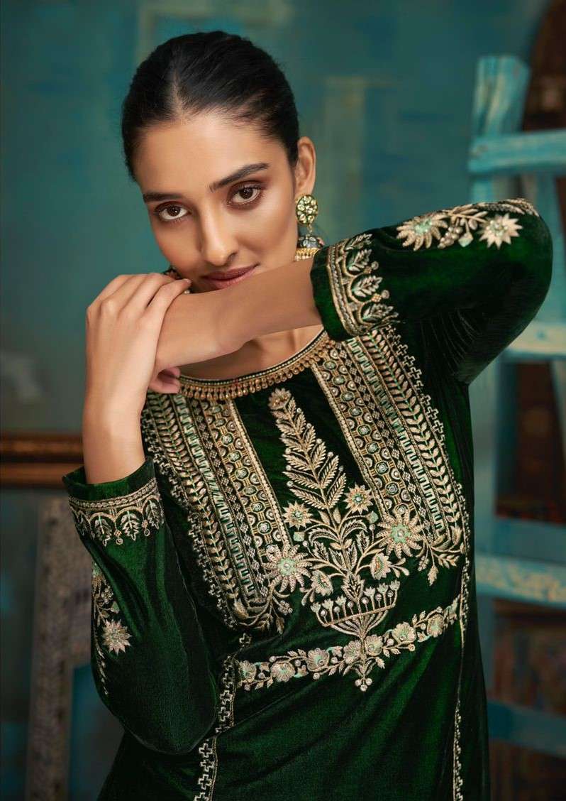 GRAMO VELVET VOL 2 DESIGNER PYOR VELVET SALWAR SUIT COLLECTION 