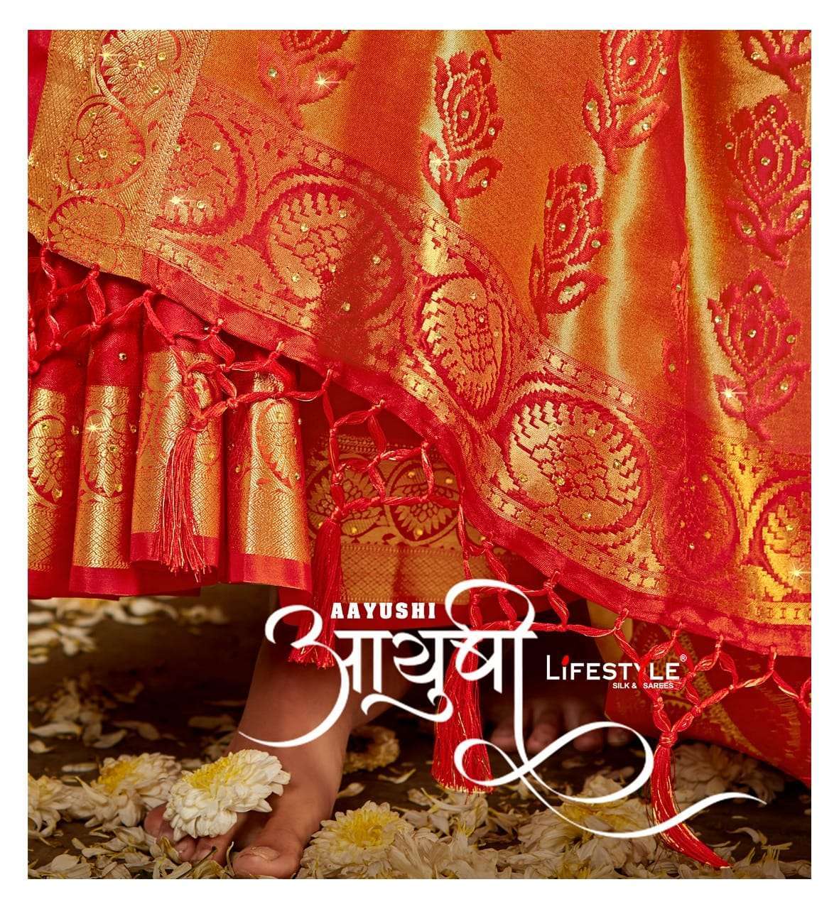 LIFESTYLE SAREE LAUNCHED AAYUSHI SILK VOL 1 SILK SAREE WITH HEAVY RICH LOOK PALLU SAREE 