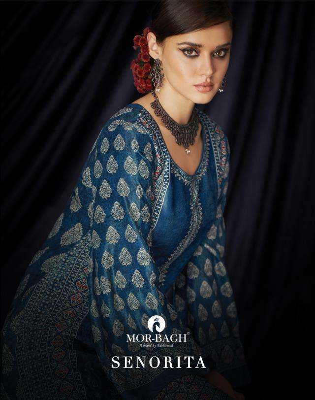 MOR BAGH SENORITA VELVET DIGITAL PRINT WINTER SALWER KAMEEZ WHOLESALE RATE 