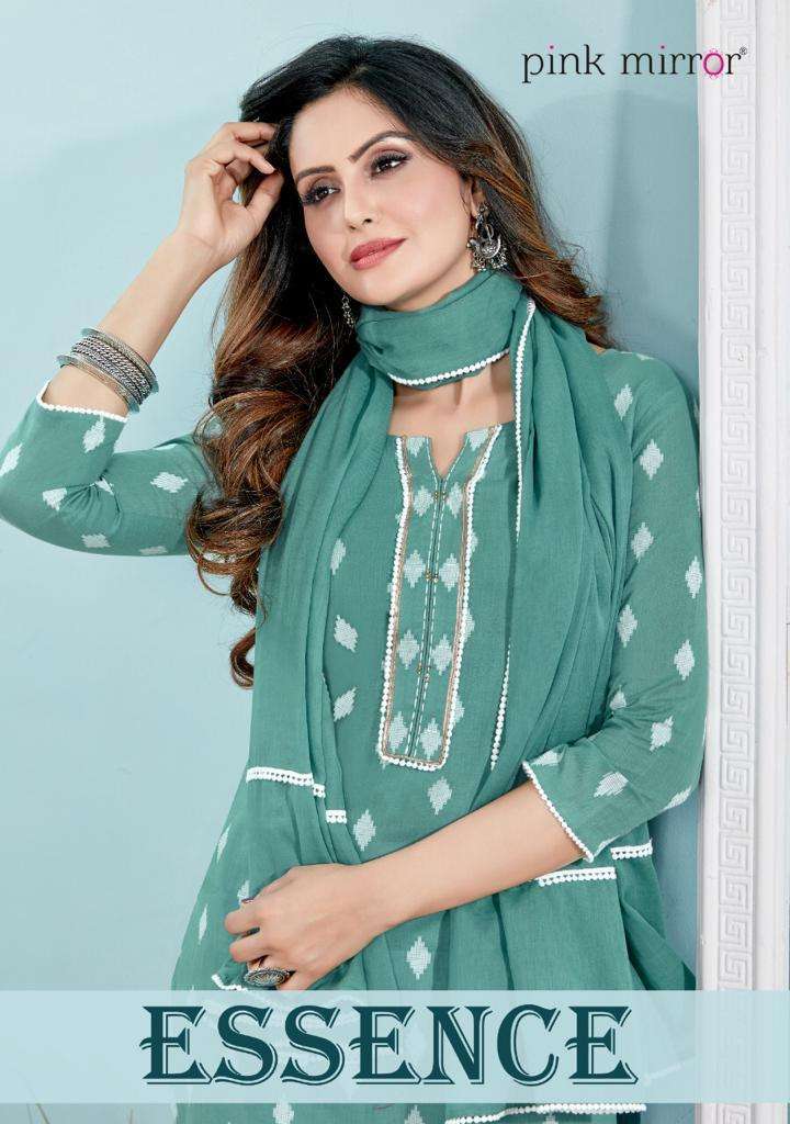 PINK MIRROR PRESENT ESSENCE PURE COTTON READY MADE SUITS WHOLESALE RATE 