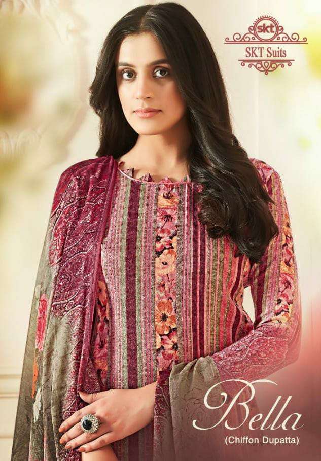 SKT SUITS BELLA DIGITAL STYLE PRINT PASHMINA SUITS WHOLESALE RATE 