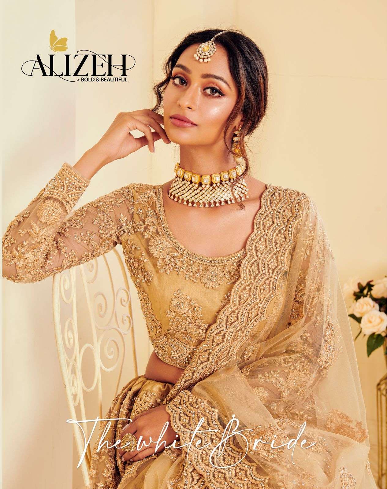 ALIZEH THE WHITE BRIDE DESIGNER LENGHA COLLECTION AVAILABLE AT WHOLESALE RATE