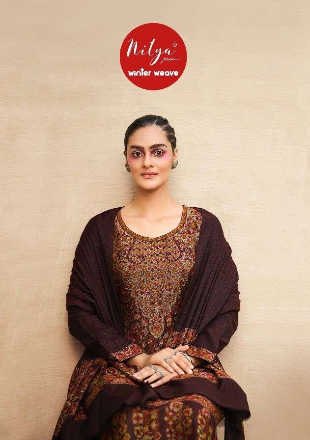 LT NITYA WINTER WEAVS PASHMINA JAQUARD WINTER SALWER KAMEEZ WHOLESALE RATE 