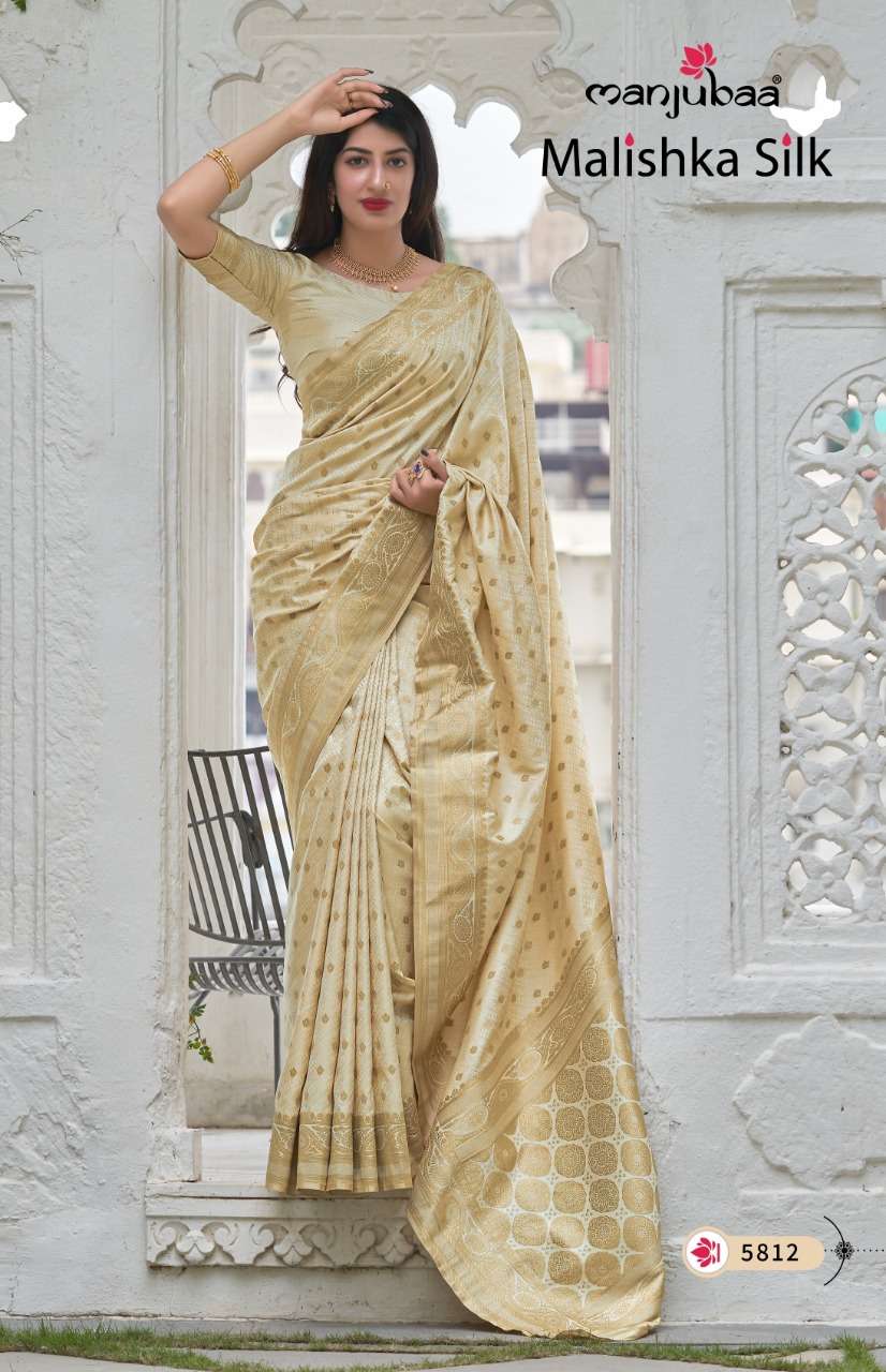 MANJUBAA MALISHKA SILK FESTIVAL WEAR DESIGNER BANARASI SAREE WHOLESALER IN INDIA 