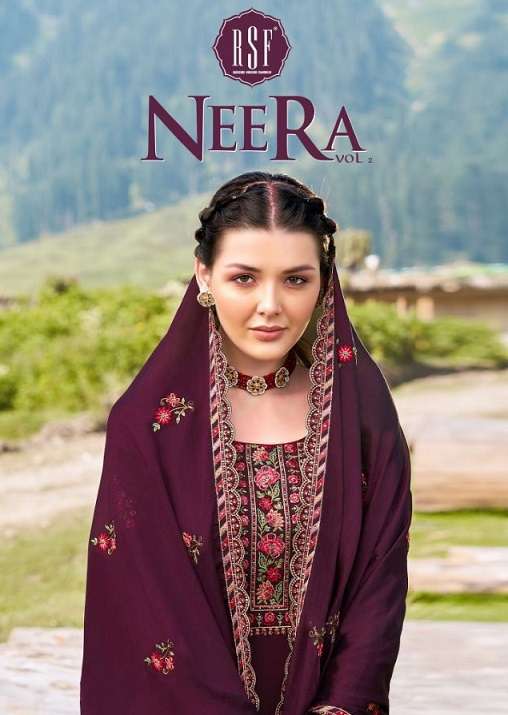 RSF NEERA VOL 2 CHINON SILK DESIGNER SALWAR KAMEEZ WHOLESALER 