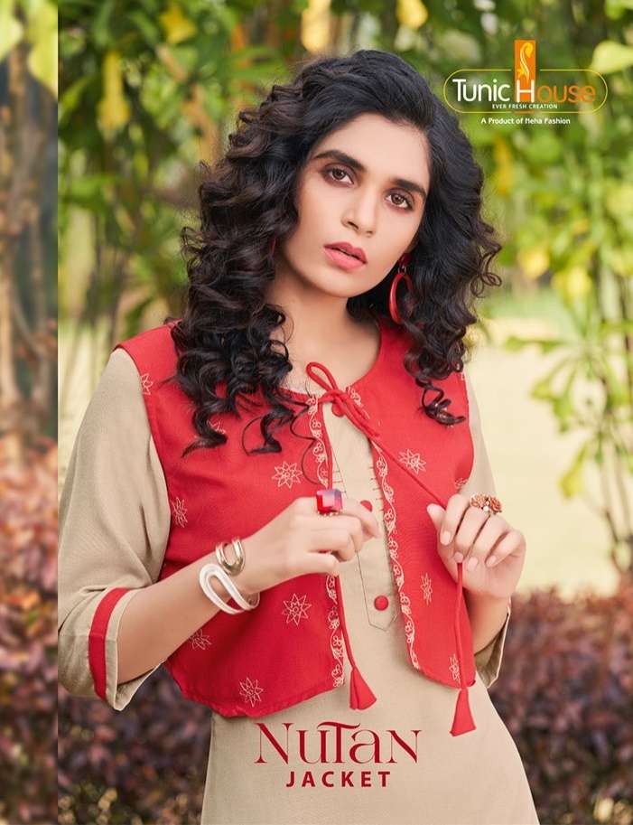 TUNIC HOUSE NUTAN KURTI WIHT JACKET DESIGNER KURTI COLLECTION SUPPLIER 