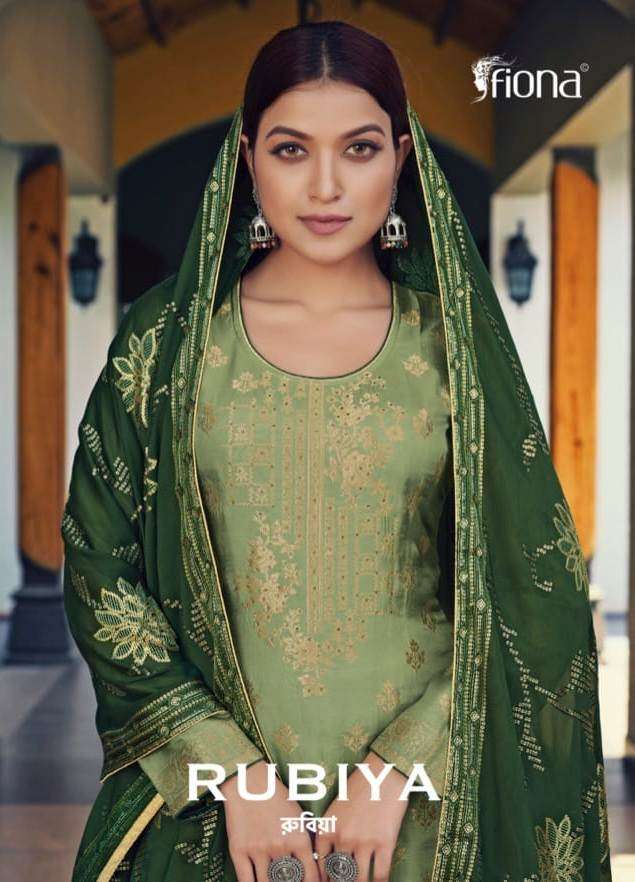 FIONA RUBIYA PURE DOLA JACQUARD SALWAR SUIT AT BEST RATE 