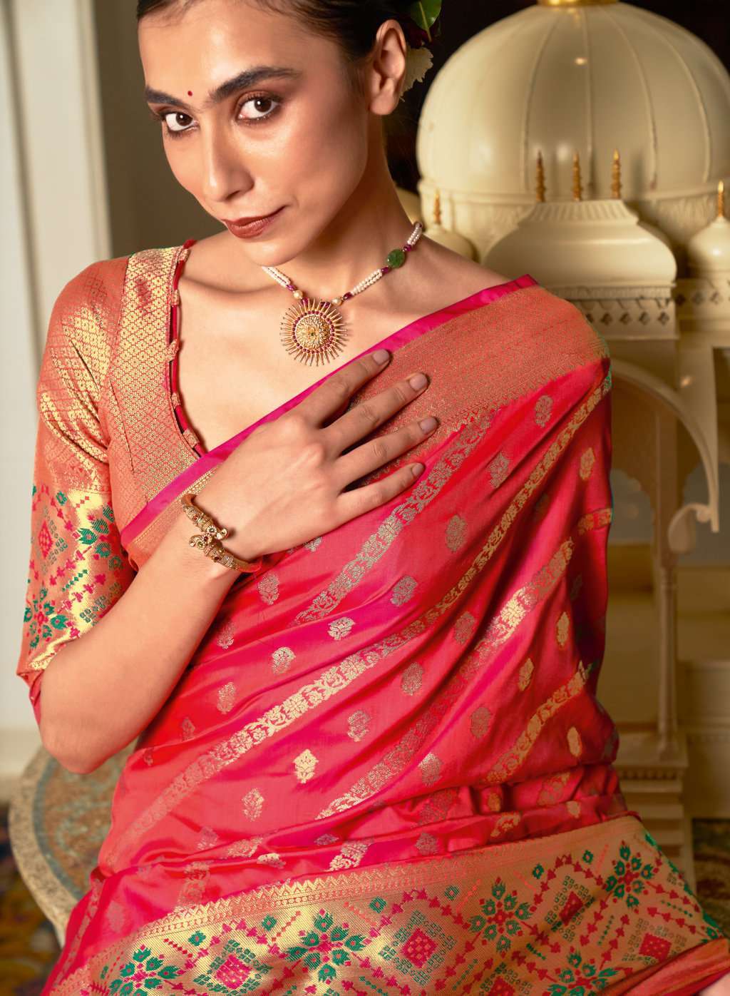 SANGAM PRINTS ARPITA SILK DESIGNER SAREE SUPPLIER IN SURAT MARKET 