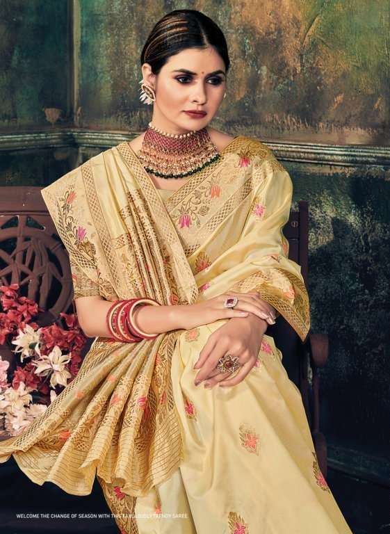  SANGAM PRINTS KESHVI SILK BANARASI DESIGNER SAREE WHOLESALER IN SURAT 