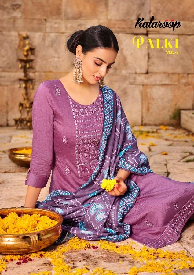 KALAROOP PALKI VOL 2 FANCY WORK STITCHED SALWAR KAMEEZ SUPPLIER 