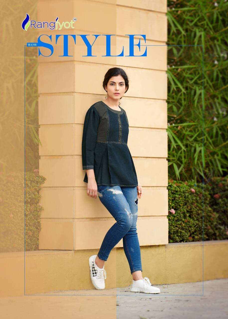 RANGJYOT STYLE DESIGNER FANCY DENIM TOPS WHOLESALE RATE 