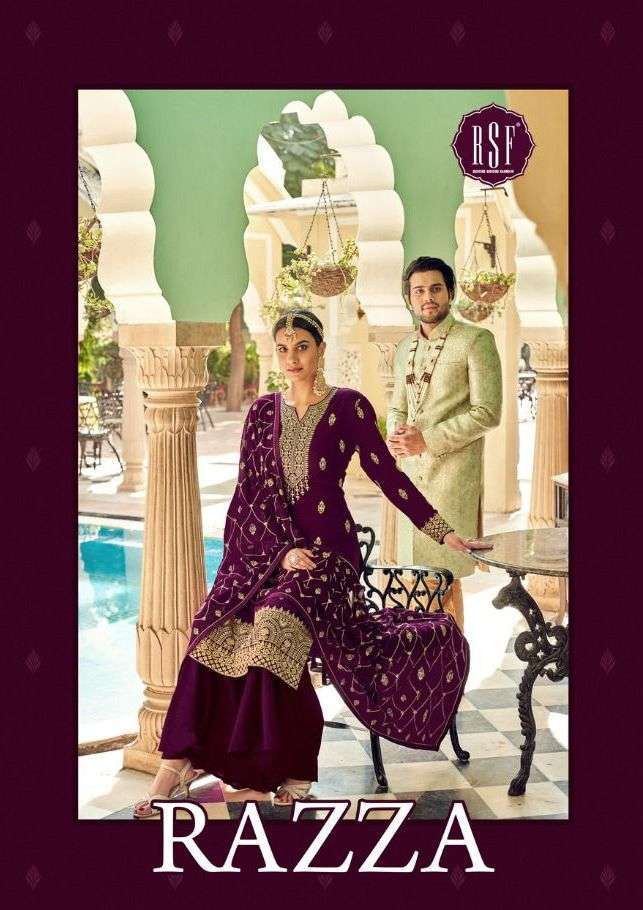 RSF PRESENT RAZZA GEORGETTE  EMBROIDERY SALWER SUITS DESIGN               
