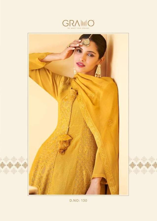 GRAMO NAVABI VOL 4 HEAVY FAUX GEORGETTE DESIGNER PARTY WEAR SUIT AVAILABLE WHOLESALE RATE 