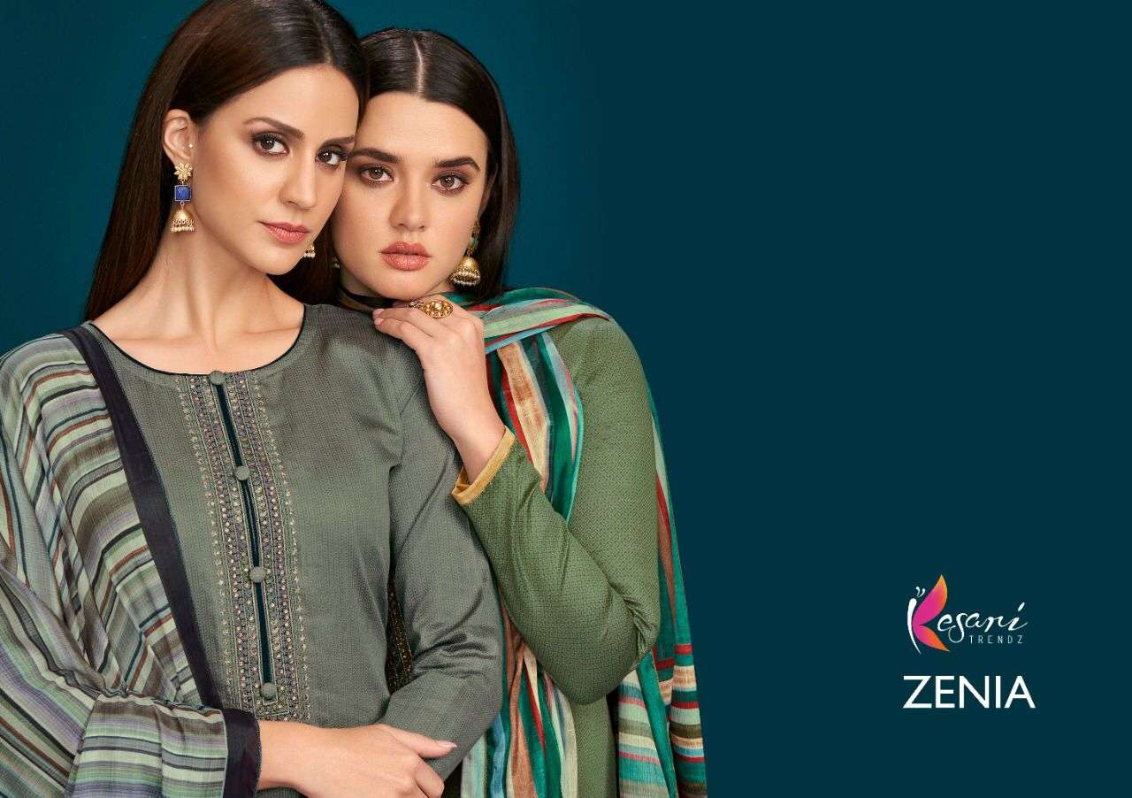   KESARI TRENDZ ZENIA HEAVY JAM COTTON DIGITAL PRINT WITH EMBRODERY WORK UNSTITCHED SALWAR KAMEEZ SUPPLIER 