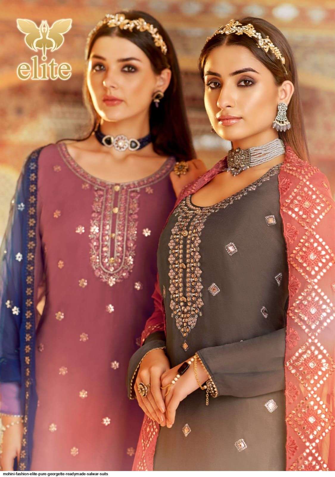 MOHINI FASHION ELITE GOTA PATTI EMBRODERY WORK PARTY WEAR SUIT MANUFACTURER IN INDIA 