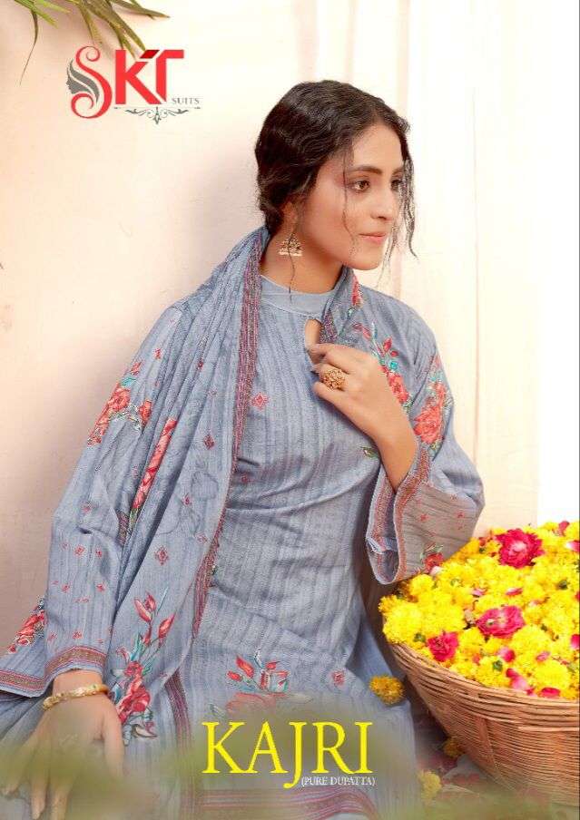 SKT SUITS KAJRI  CAMBRIC COTTON DIGITAL PRINTED UNSTITCHED SALWAR SUIT AVAIBALE WHOLESALE RATE 