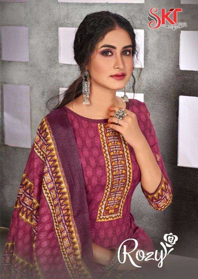 SKT SUITS ROZY VOL 2 SOFT COTTON PRINTED SALWAR SUIT AVAIABLE WHOLESALE RATE 