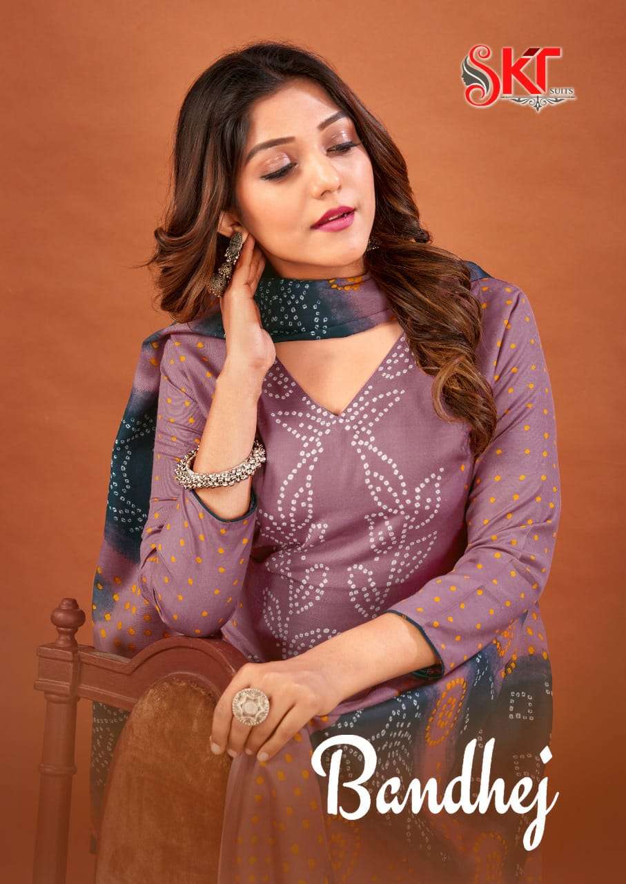 SKT SUITS BANDHEJ SOFT COTTON DIGITAL PRINTED SALWAR SUIT WHOLESALE RATE 