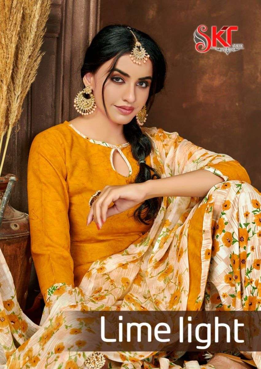 SKT SUITS LIME LIGHT SOFT COTTON PRINTED SUIT AVAILABLE AT WHOLESALE RATE 