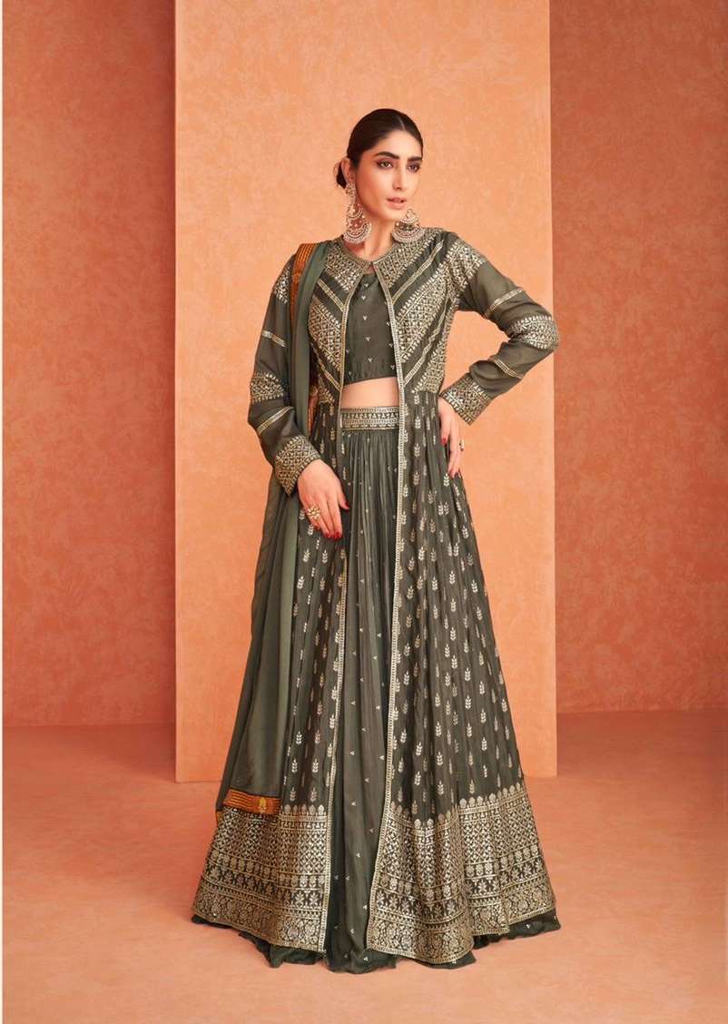 FLOSSY NAKSH VOL 1  REAL GEORGETTE HEAVY EMBRODERY WORK DESIGNER SUIT LATEST CATALOGUE 