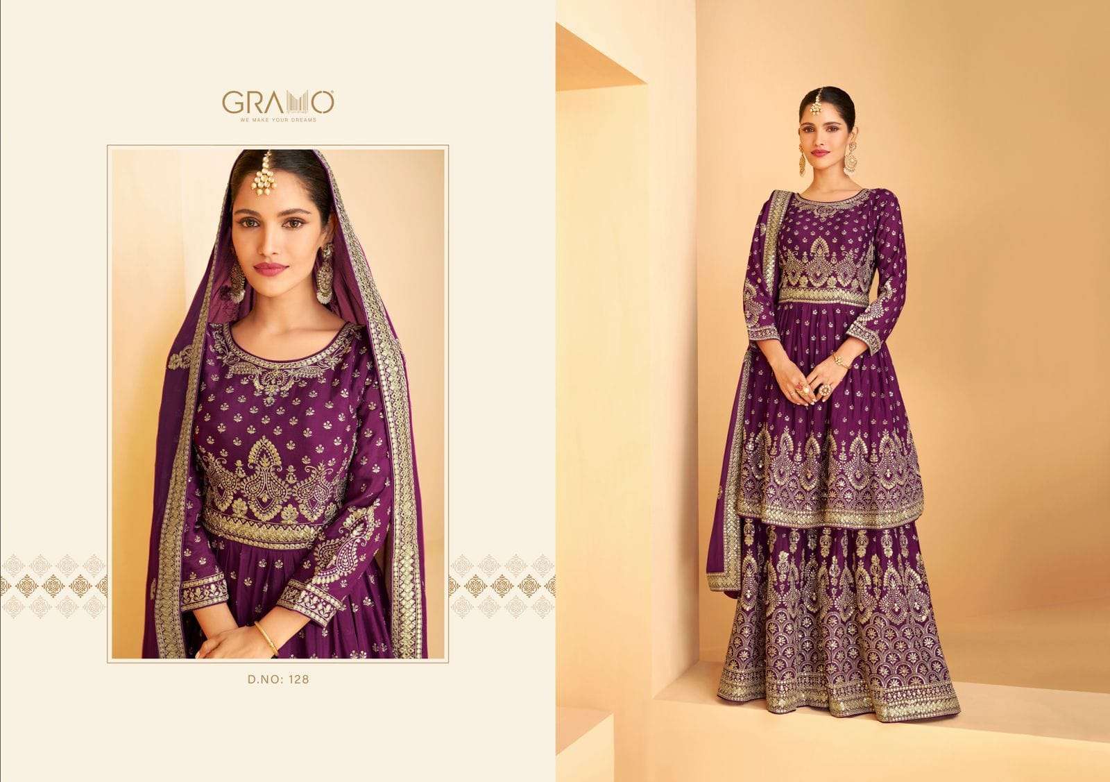 GRAMO NAVABI VOL 4 NX HEAVY FAUX GEORGETTE DESIGNER PARTY WEAR SUIT AVAILABLE WHOLESALE RATE 