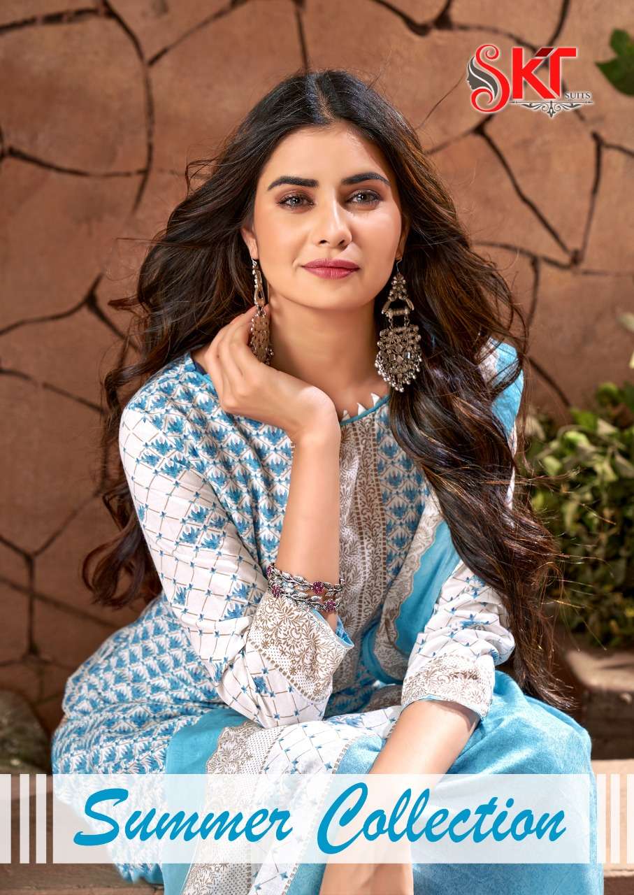 SKT SUITS SUMMER COLLECTION  PURE COTTON DIGITAL PRINTED SALWAR SUIT WHOLESALER IN SURAT 