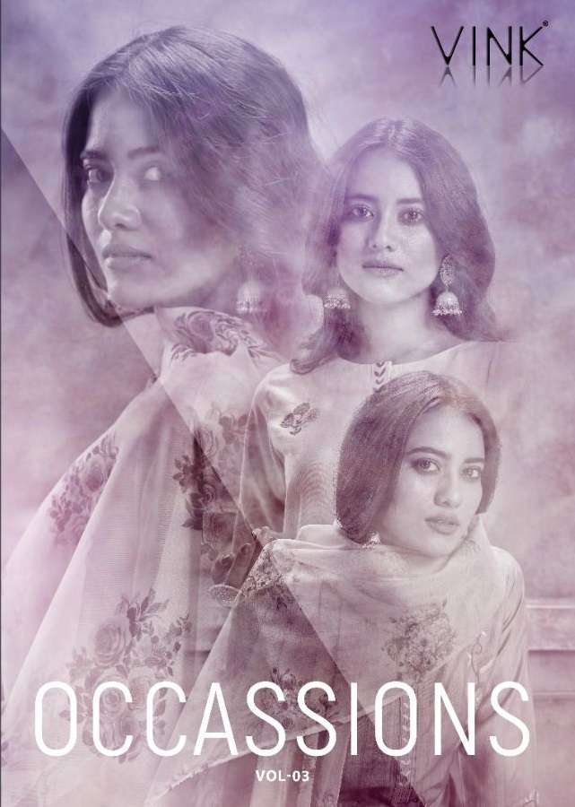 VINK OCCASIONS VOL 3  PARTY WEAR DESIGNER KURTI WITH PENT COLLECTION SUPPLIER IN SURAT 