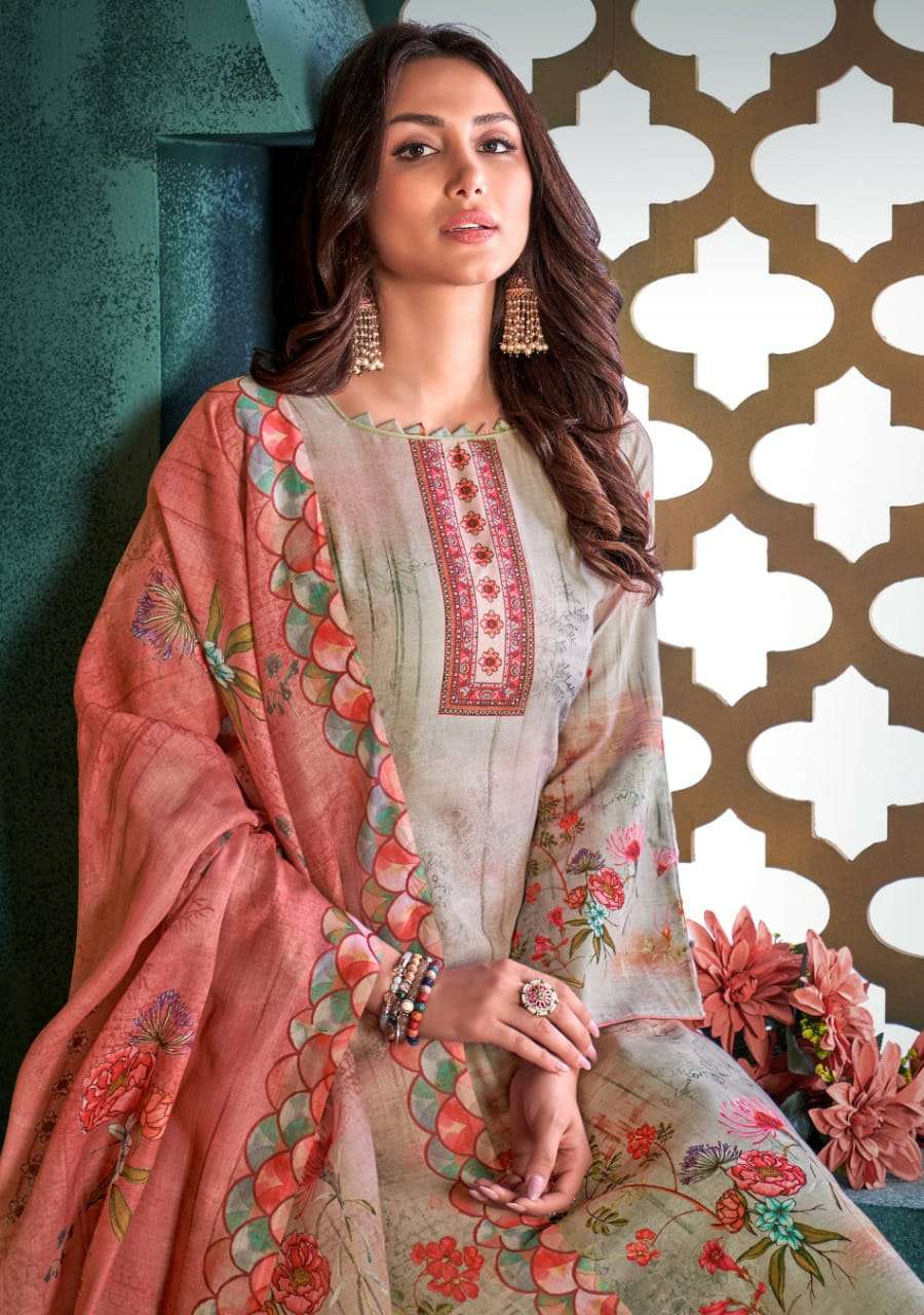SKT SUITS CORAL CAMRIC COTTON DIGITAL PRINTED DRESS MATERIAL SUPPLIER IN SURAT 