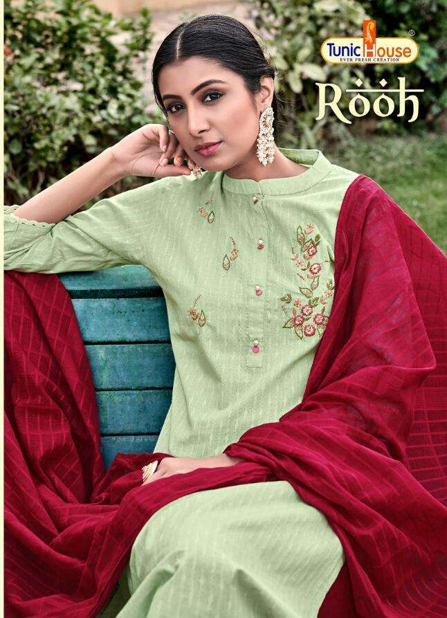 TUNIC HOUSE ROOH COTTON HANDWORK WITH EMBRODERY WORK STITCHED SALWAR KAMEEZ MANUFACTURER IN SURAT 