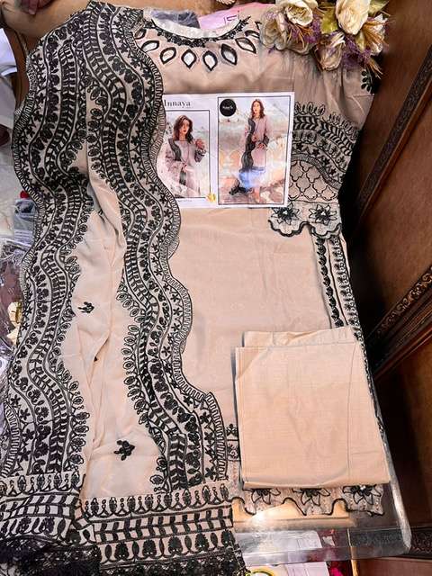 MEHBOOB TEX INAAYA VOL 1 PURE GEORGETTE EMBWORK DESIGNER PAKISTANI STYLE KURTI  MANUFACRUER IN SURAT 