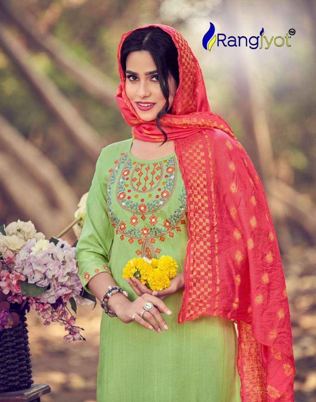 RANGJYOT SAKSHI COTTON LUREX EMBRODERY WORK DESIGNER SALWAR KAMEEZ AVAILABLE AT WHOLESALE RATE 