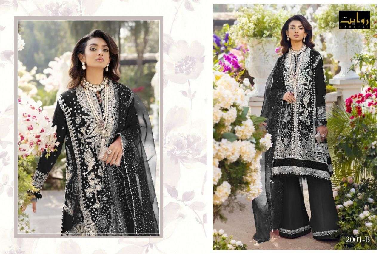RAWAYAT SANA SAFINAZ VOL 8 FAUX GEORGETTE WITH EMBRODERY WORK PAKISTANI SALWAR KAMEEZ SUPPLIER IN SURAT 