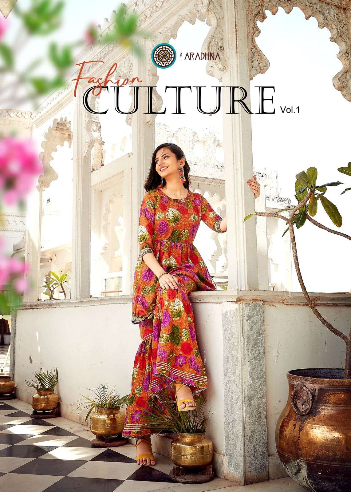 ARADHNA FASHION CULTURE VOL 1 RAYON PRINT WITH HANDWORK DESIGNER KURTI MANUFACTURER IN INDIA