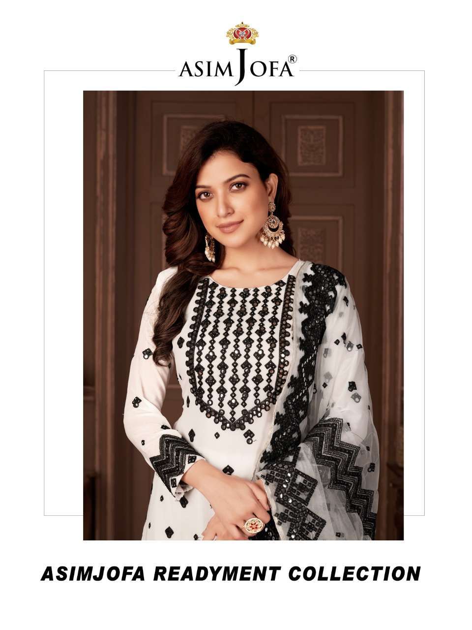 ASIM JOFA 56088 PURE GEORGETTE EMBRODERY WORK DESIGNER PAKISTANI KURTI WHOLESALER IN SURAT