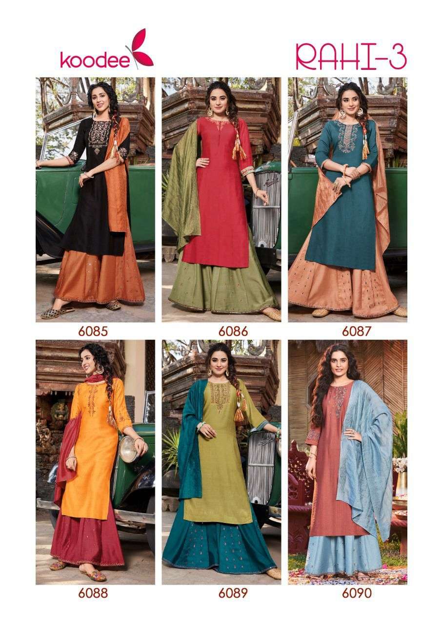 KOODEE RAHI VOL 3 PURE VISCOSE SLUB KURTI COLLECTION SUPPLIER IN WHOLESALE RATE 