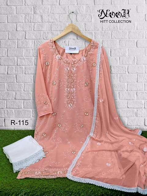 NOOR R 114 & 115 SERIES PAKISTANI KURTI SUPPLIER WHOLESALE RATE 