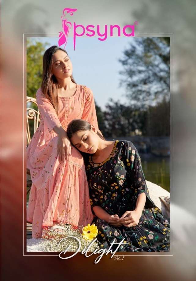 PSYNA DELIGHT PURE COTTON FANCY KURTI STYLE GOWN MANUFACTURER IN SURAT 