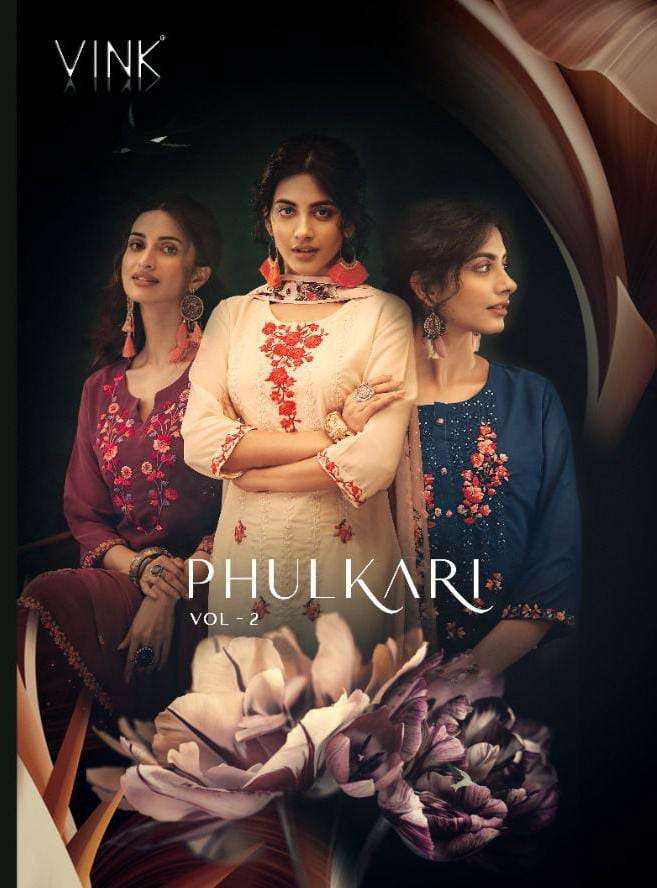 VINK PHULKARI VOL 2 KURTI BOTTOM WITH DUPATTA WHOLESALE SUPPLIER 