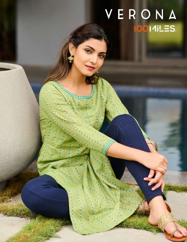 100 MILES VERONA PURE COTTON KURTI COLLECTION WHOLESALE RATE